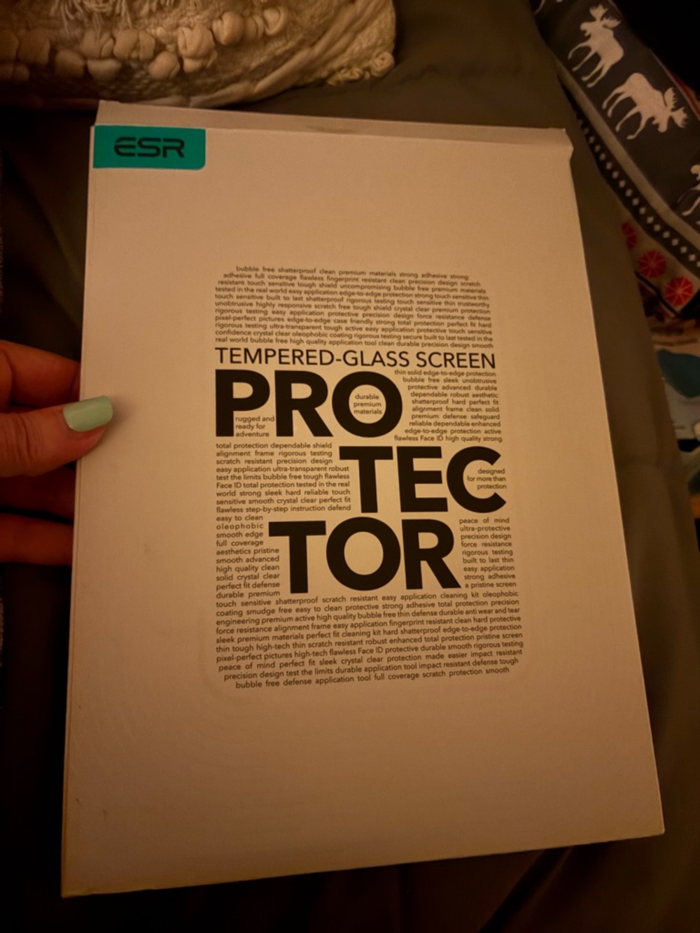 ESR screen protector for iPad 16, one in box.